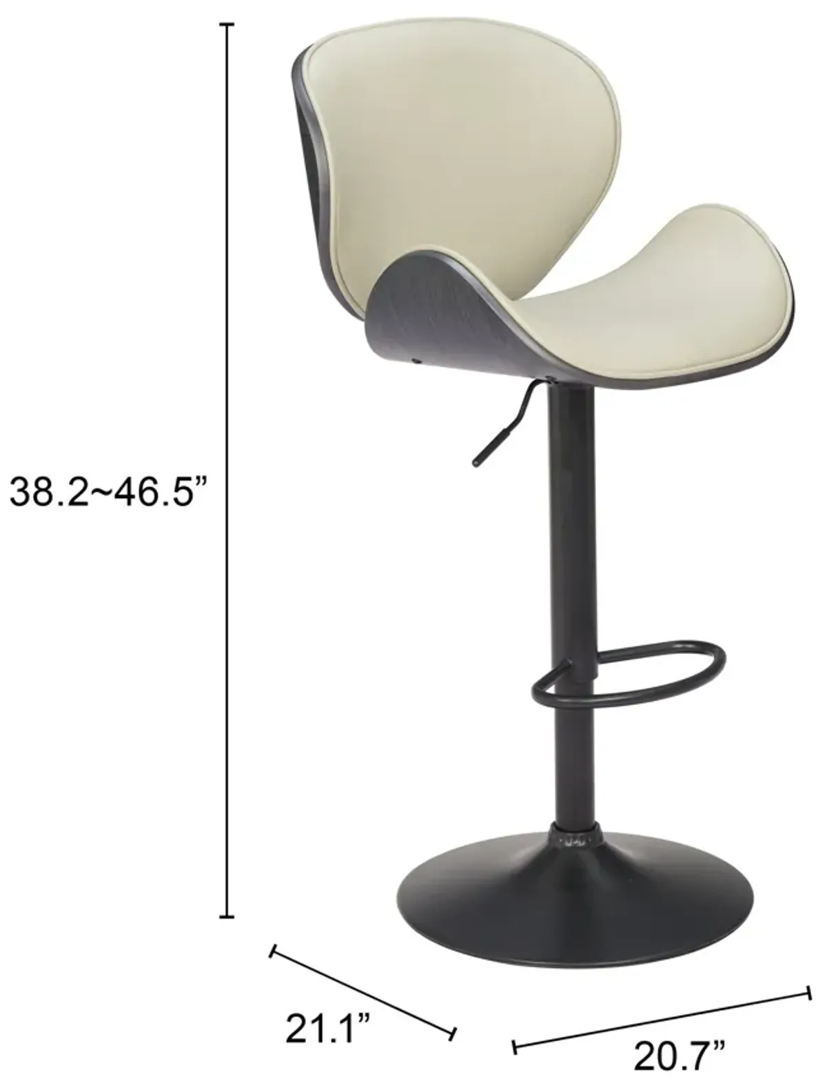 Meyane Barstool Gray