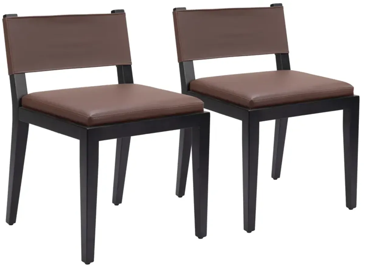 Roxas Dining Chair (Set of 2) Brown