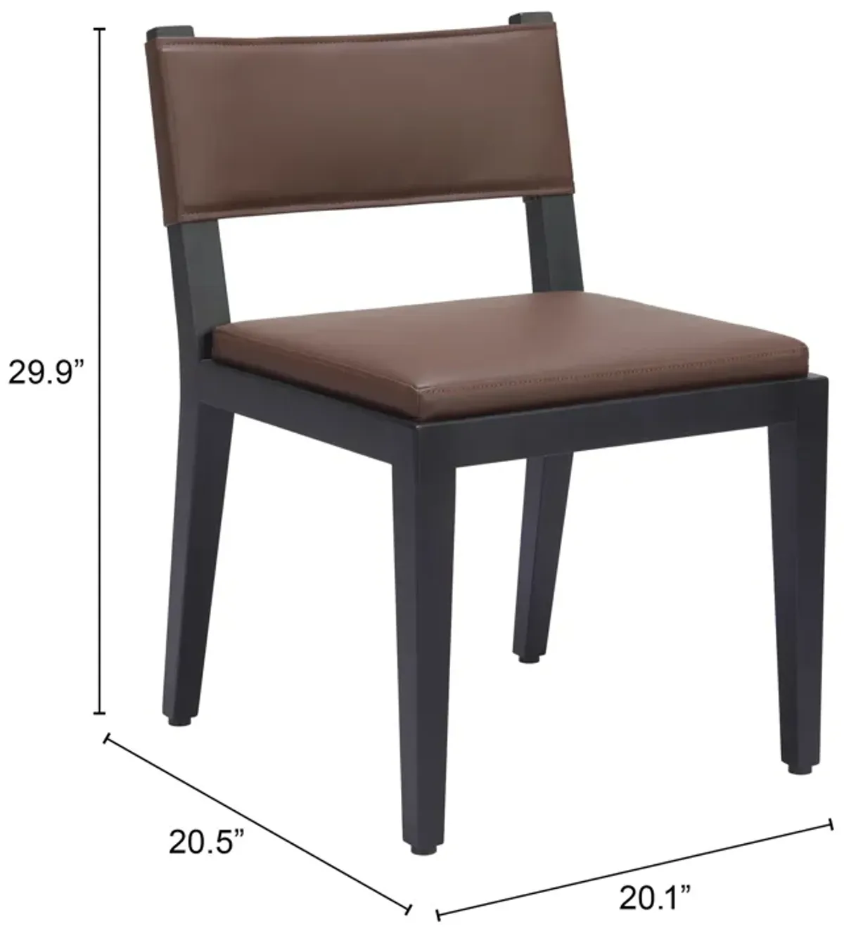 Roxas Dining Chair (Set of 2) Brown