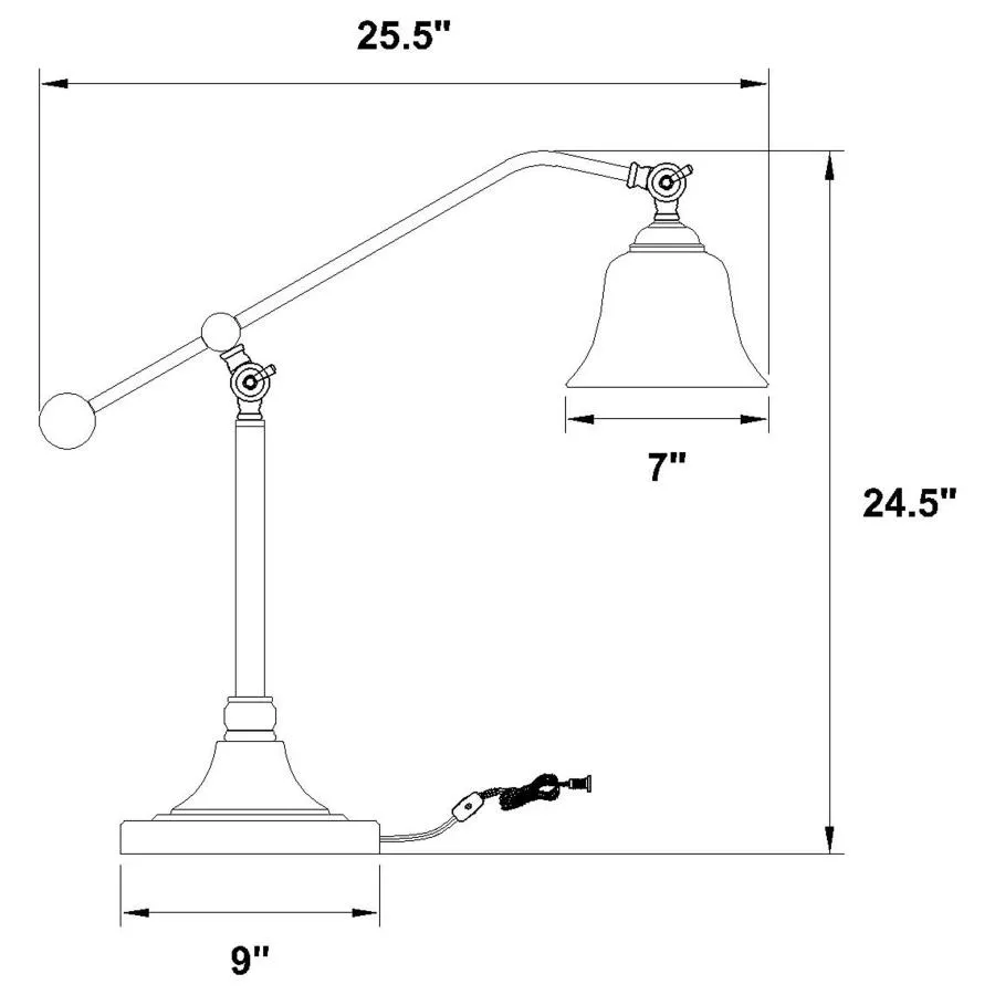 Eduardo Bell Shade Table Lamp Dark Bronze