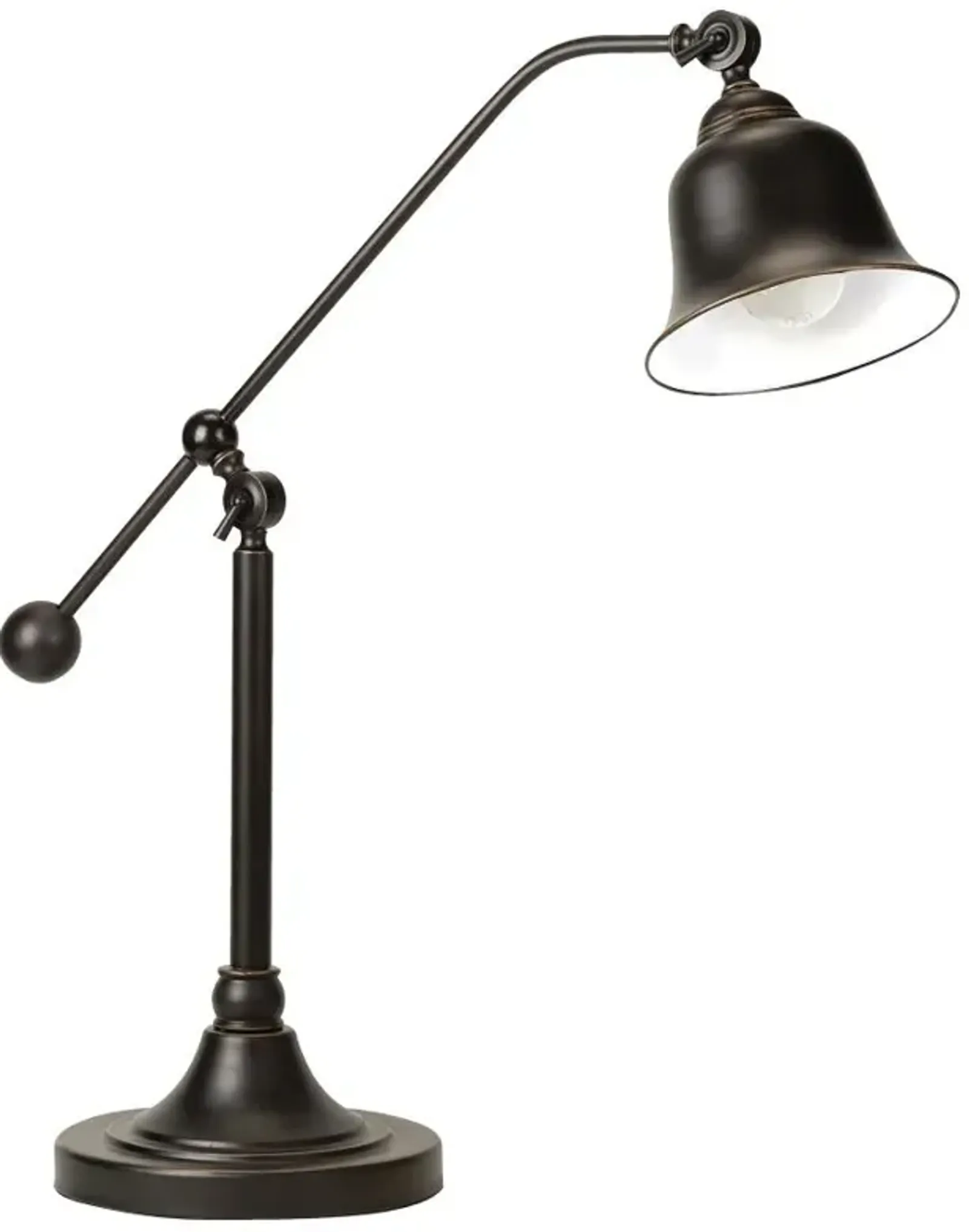 Eduardo Bell Shade Table Lamp Dark Bronze