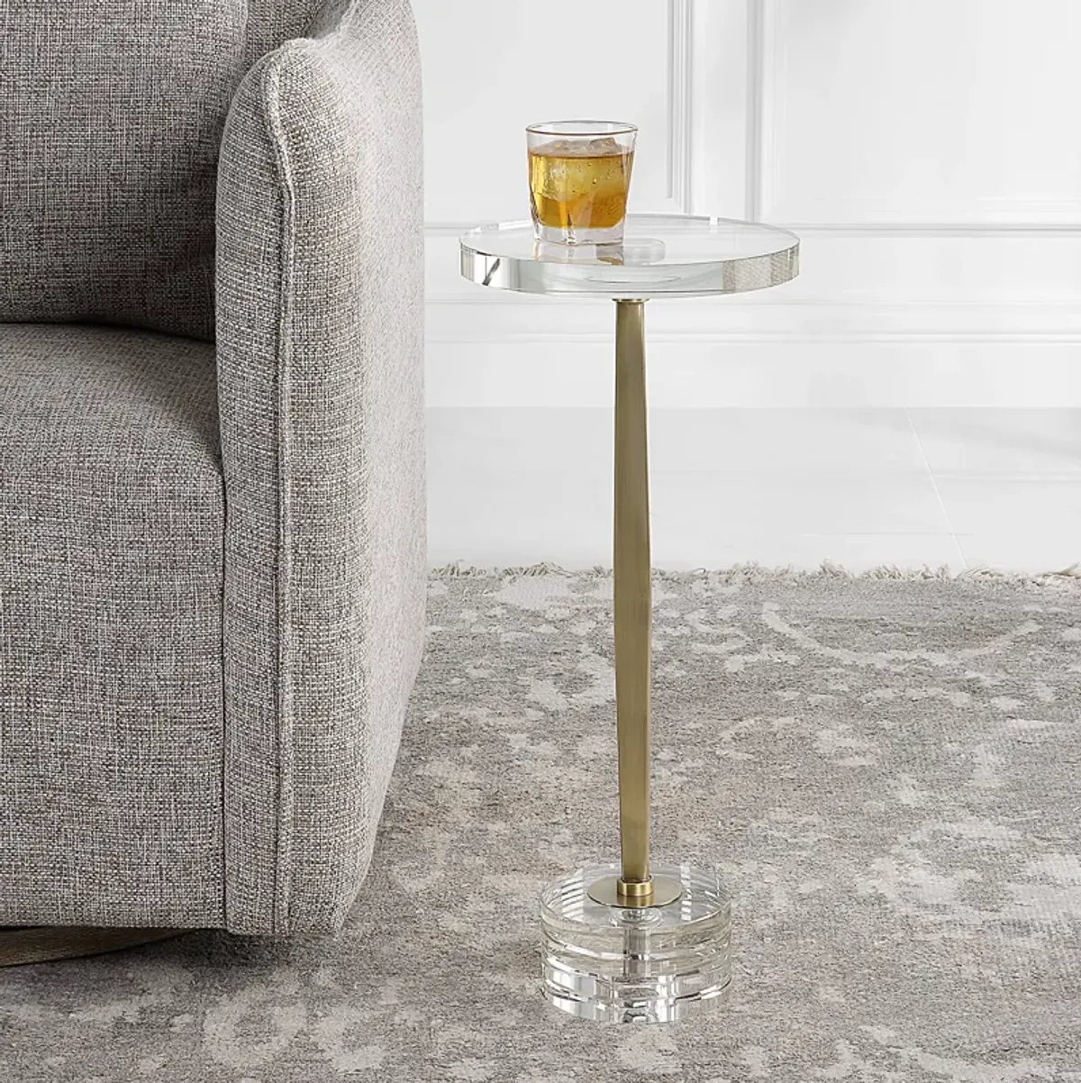 Groove Crystal Drink Table