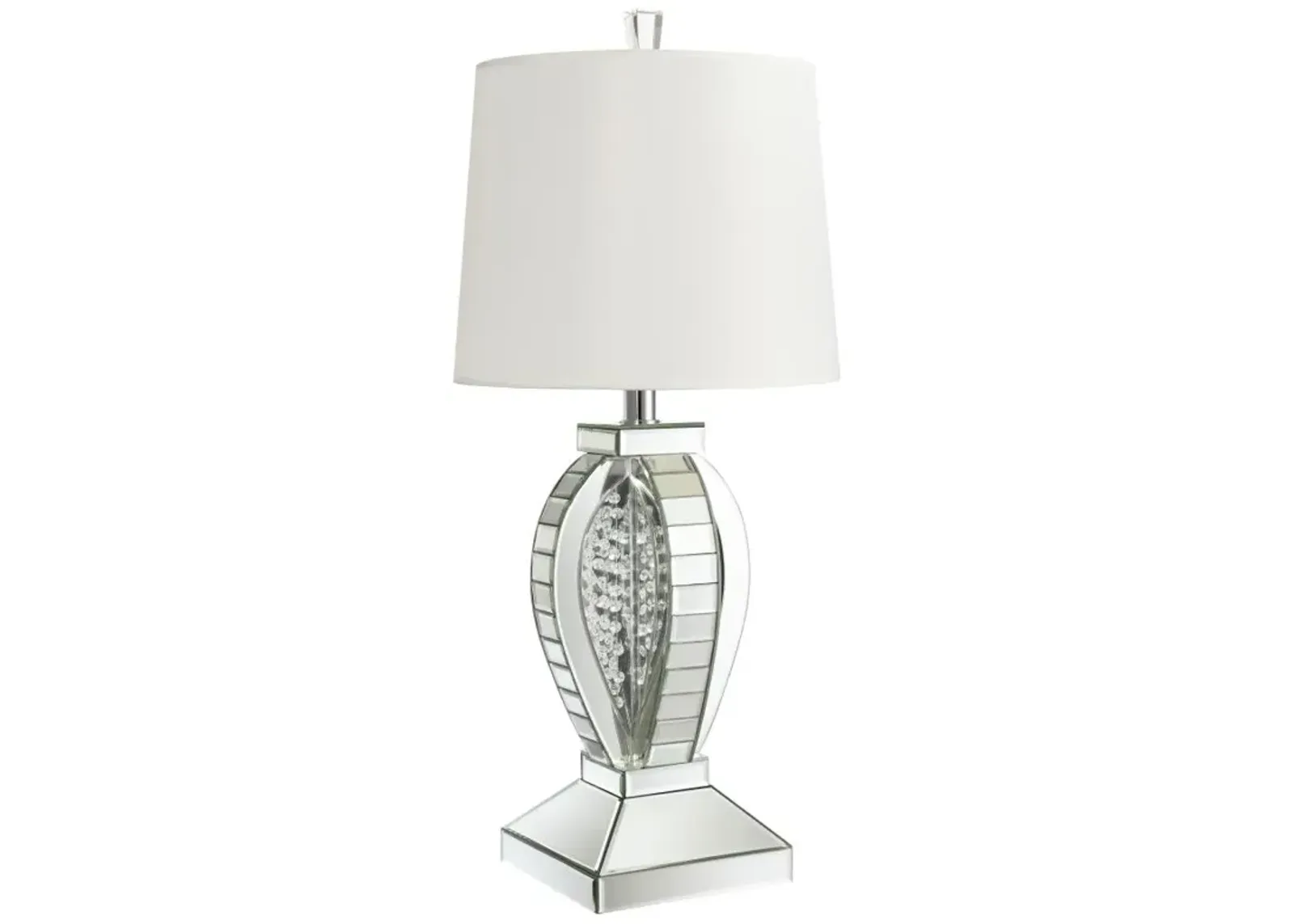 Klein Table Lamp with Drum Shade White and Mirror