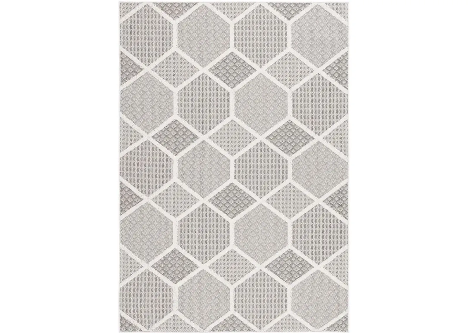 GLOBAL 414 Grey  4' X 6' Small Rectangle Rug