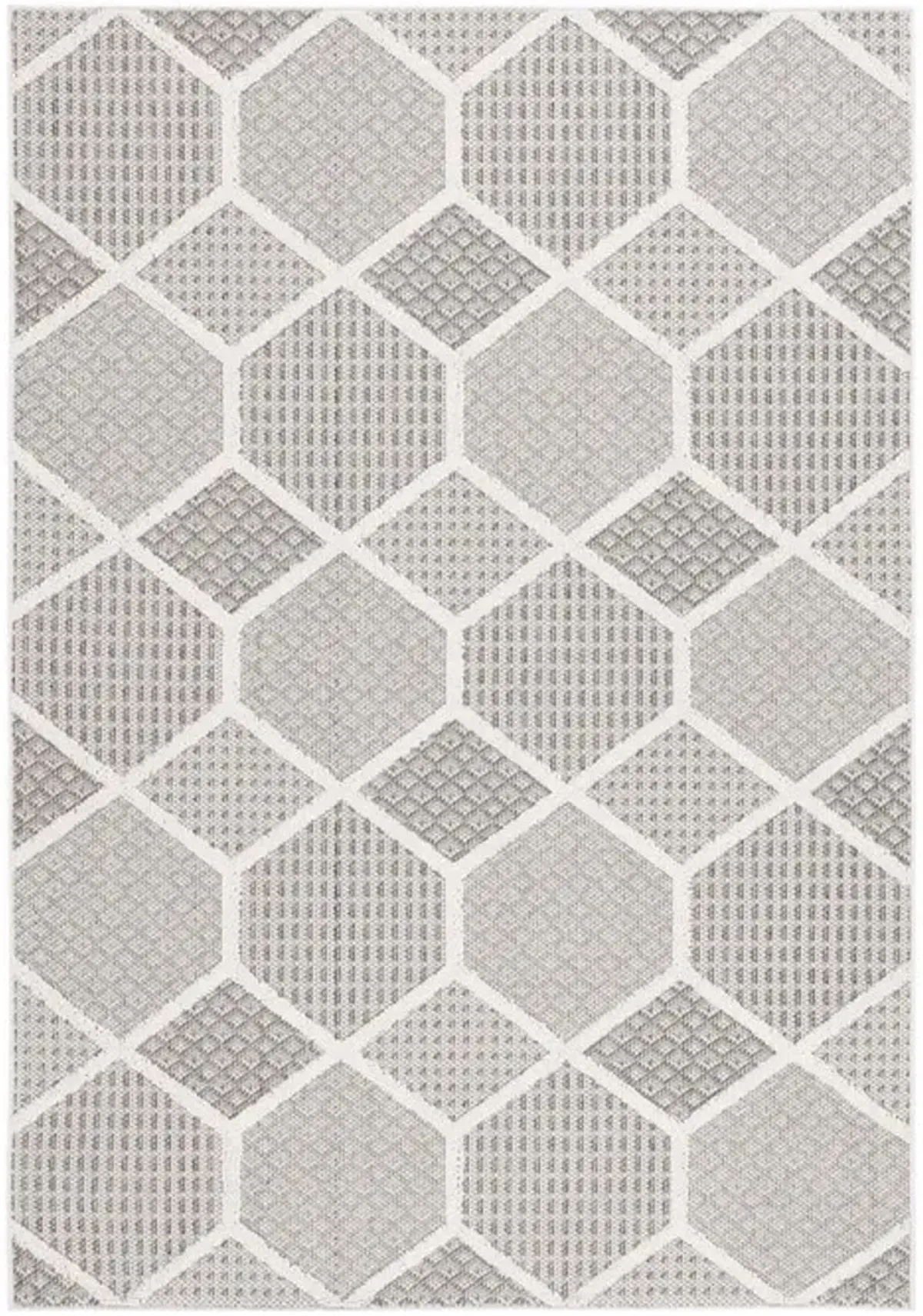 GLOBAL 414 Grey  4' X 6' Small Rectangle Rug