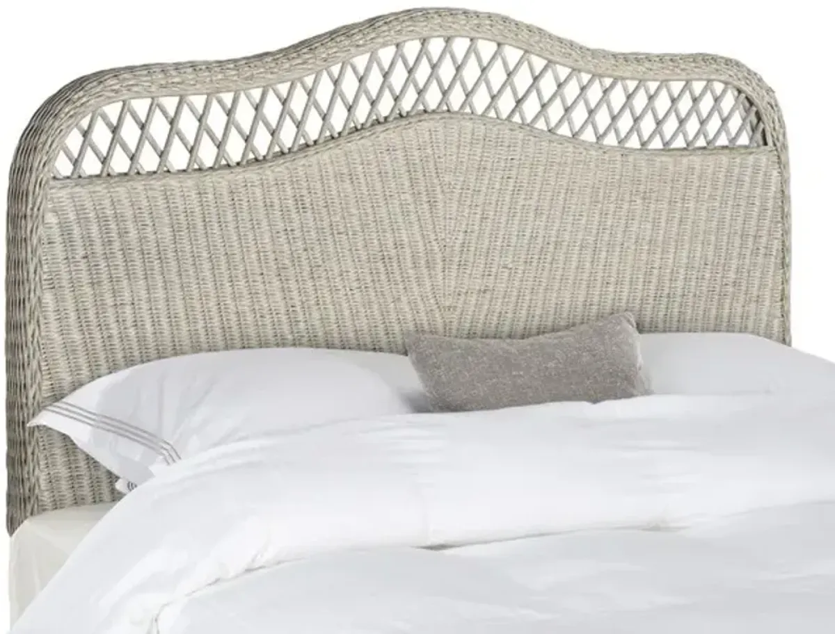 Sephina Antique Grey Rattan Headboard