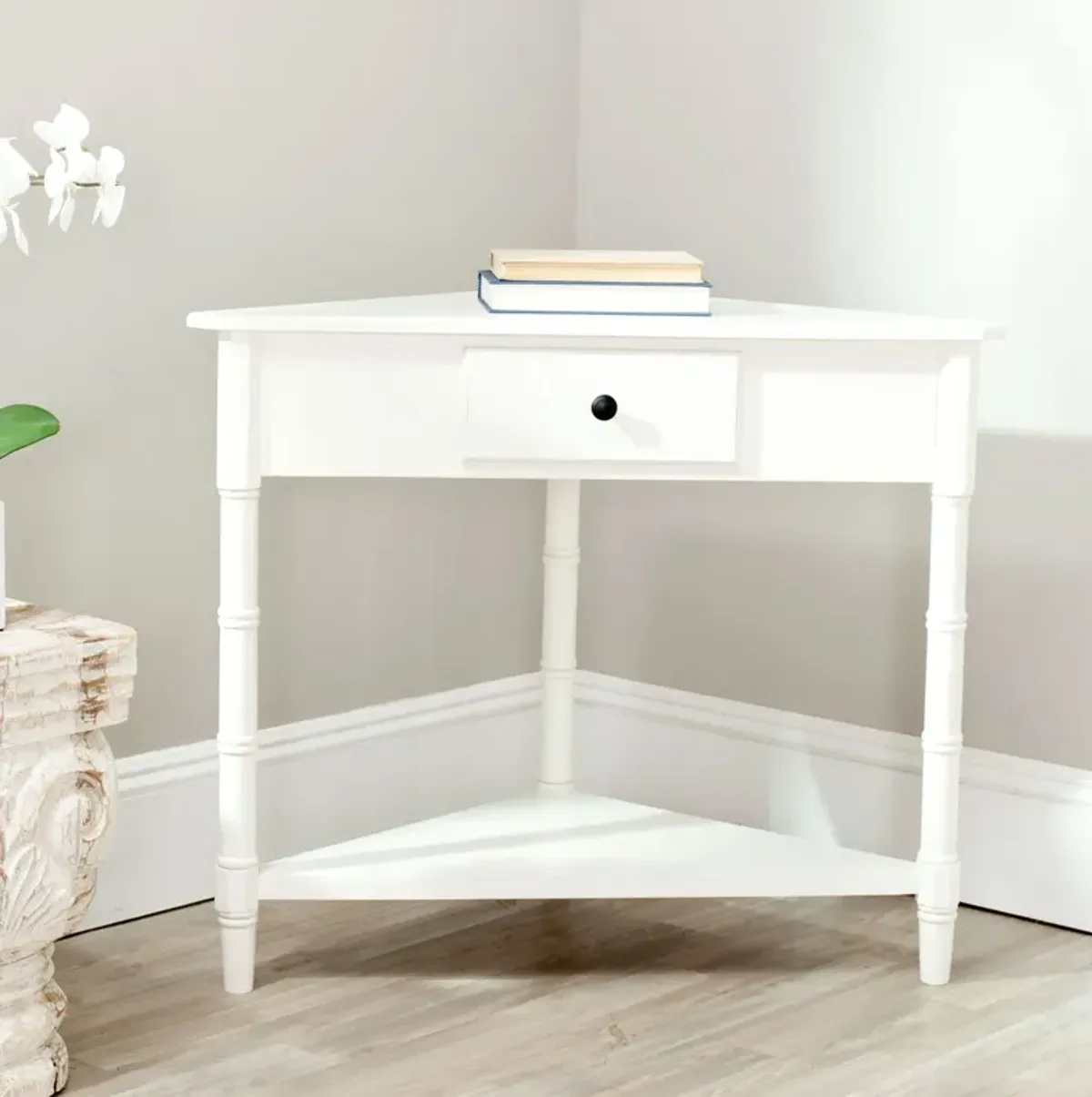 GOMEZ CORNER TABLE WITH STORAGE DRAWER