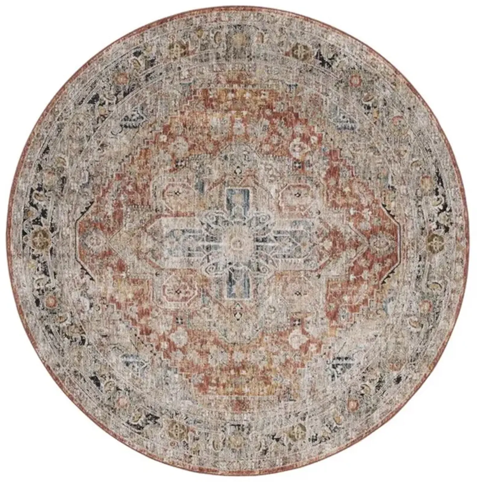 SILVERADO 110 Brown 6'-4' x 6'-4' Round Round Rug