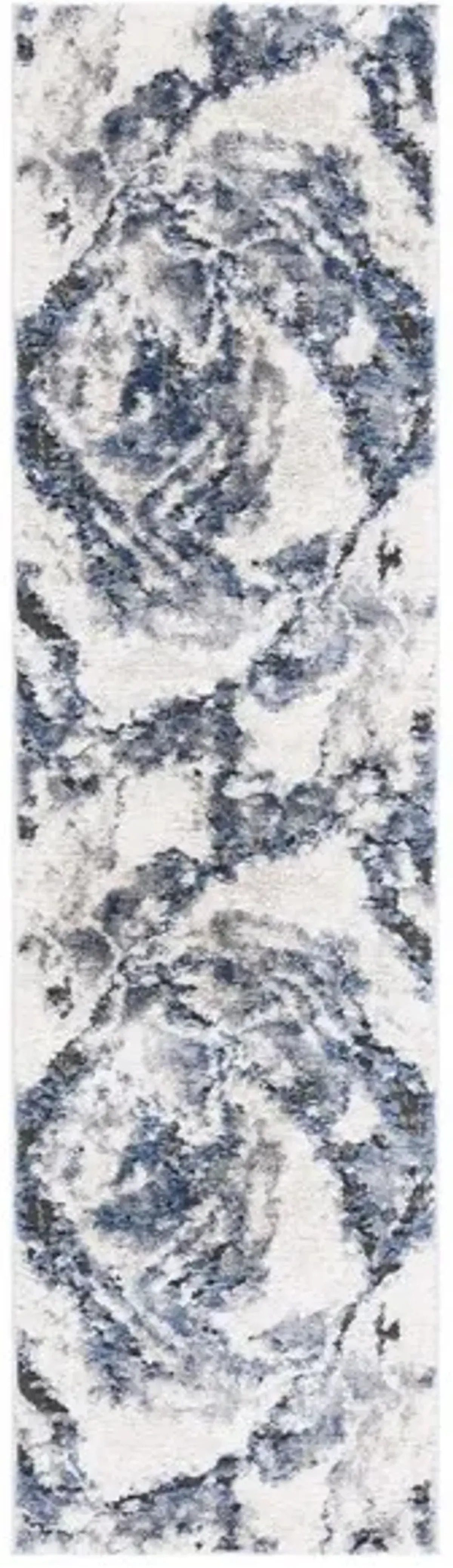 PETRA 104 Blue 2'-3' X 8' Runner Rug