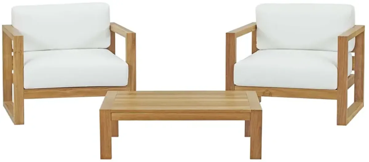 Upland 3 Piece Outdoor Patio Teak Set