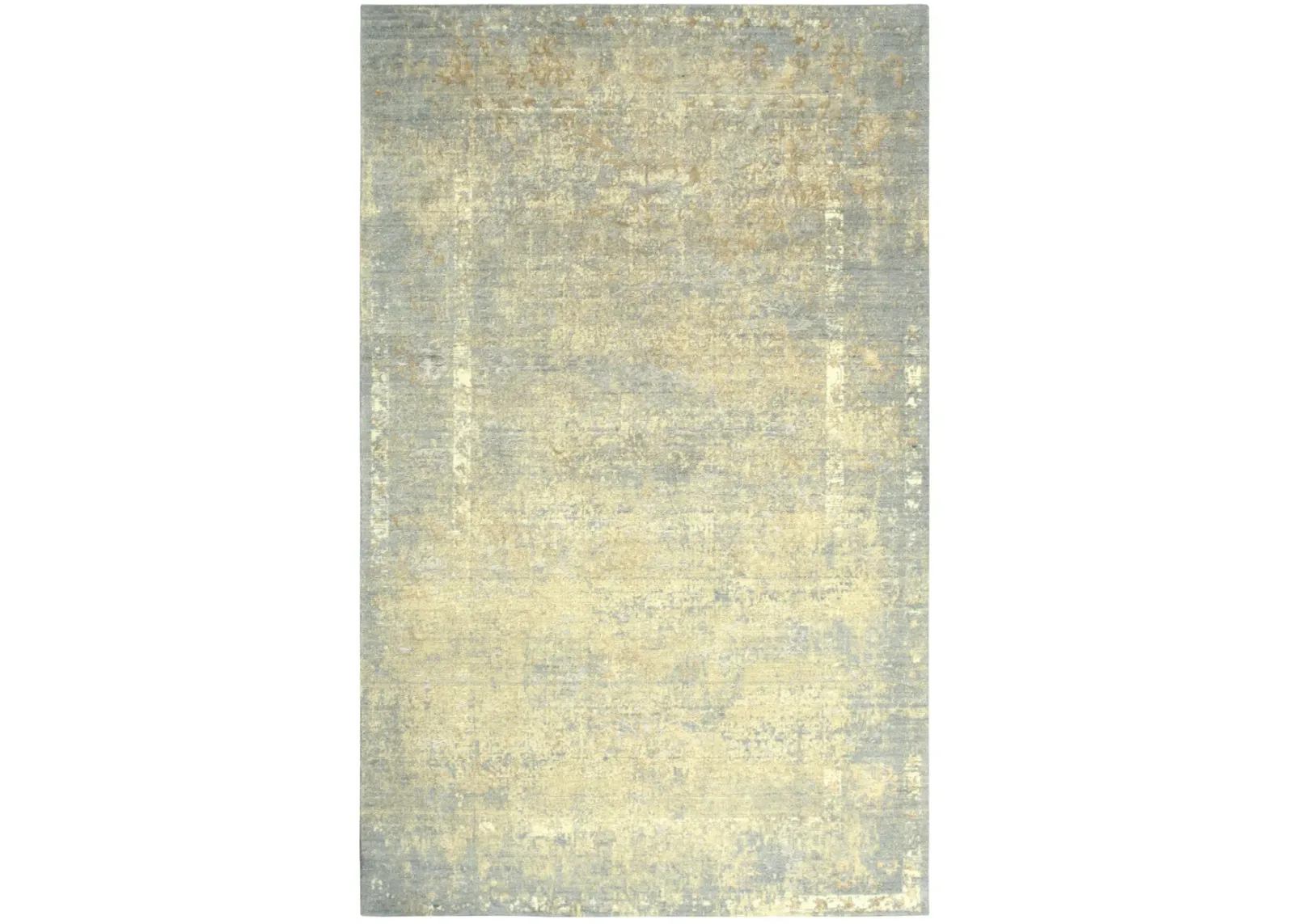 Impressions Beige Classic/Modeled NZ Wool/Tencel Blend 5' X 8' Rectangle Rug