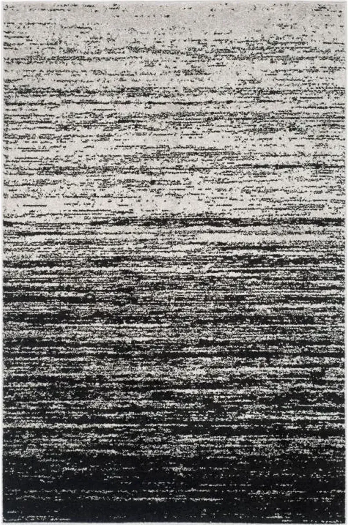 Adirondack Contemporary Silver / Black 2'-6" X 8' Powerloomed Rug