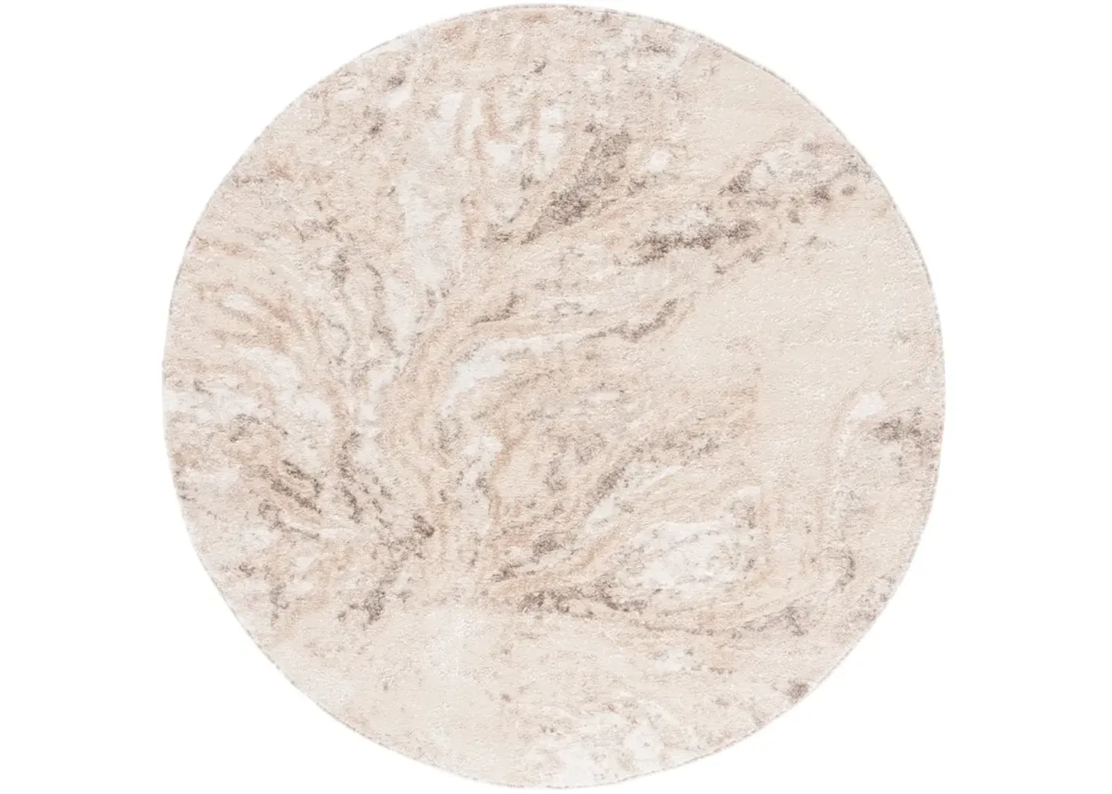 RAVINE SHAG 352 BEIGE  6'-7' x 6'-7' Round Round Rug