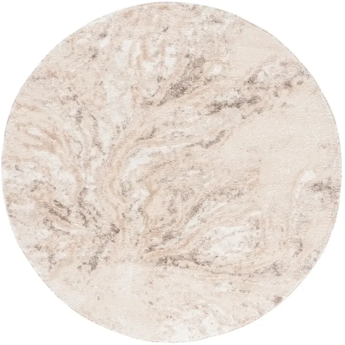 RAVINE SHAG 352 BEIGE  6'-7' x 6'-7' Round Round Rug