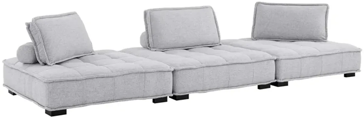 Saunter Tufted Fabric Fabric 3-Piece Sofa