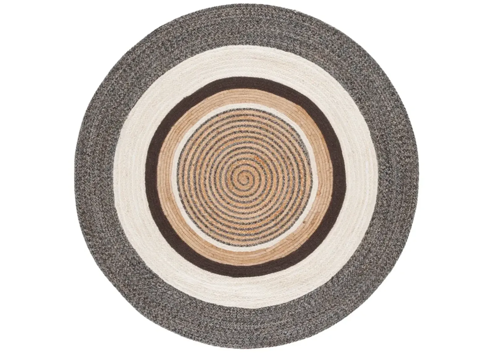 NATURAL FIBER 527 BROWN  5' x 5' Round Round Rug