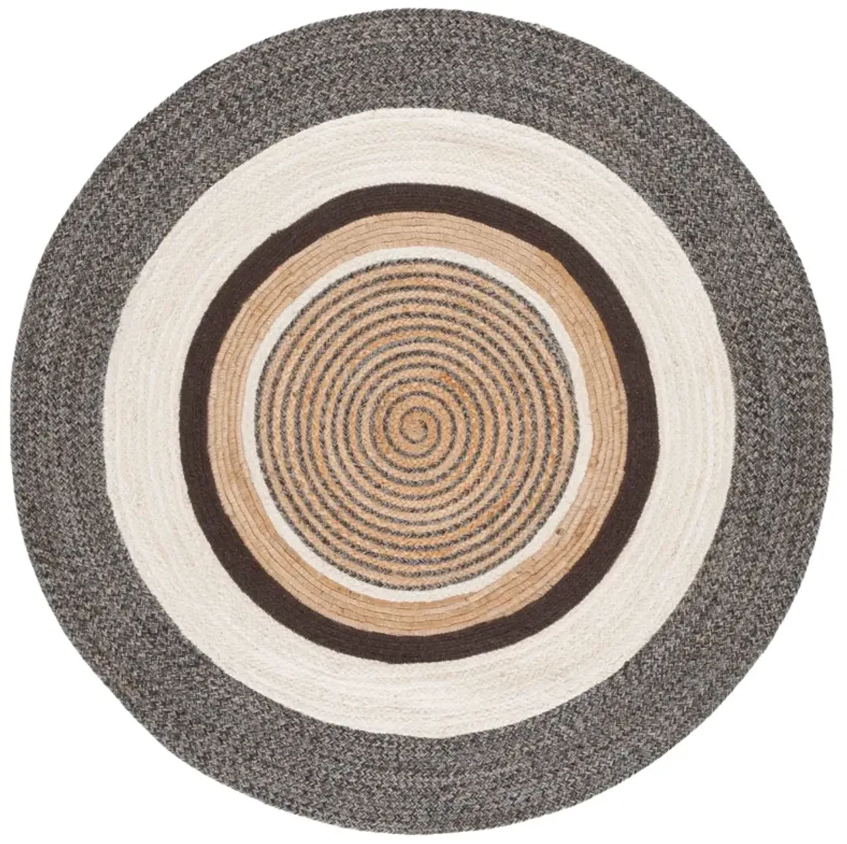 NATURAL FIBER 527 BROWN  5' x 5' Round Round Rug