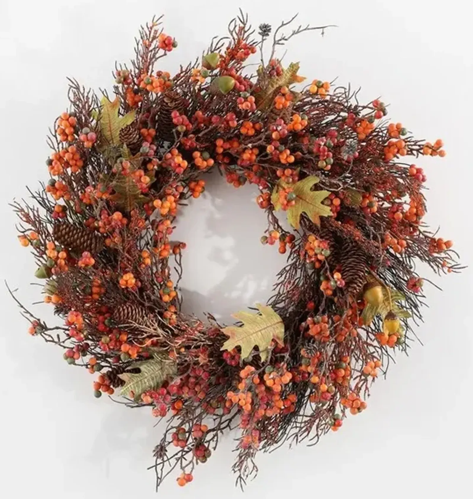 FX 26" BERRY WREATH W/ ACORNS