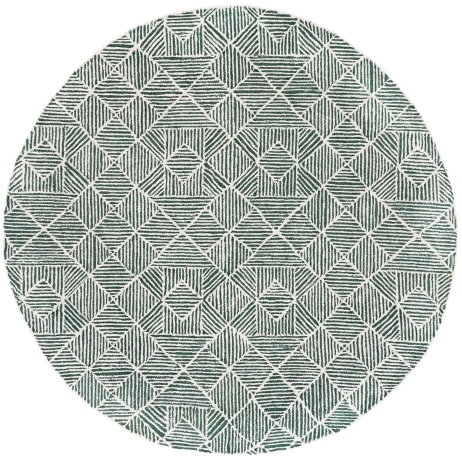 ABSTRACT Hand Tufted 8' x 8' Round area rug