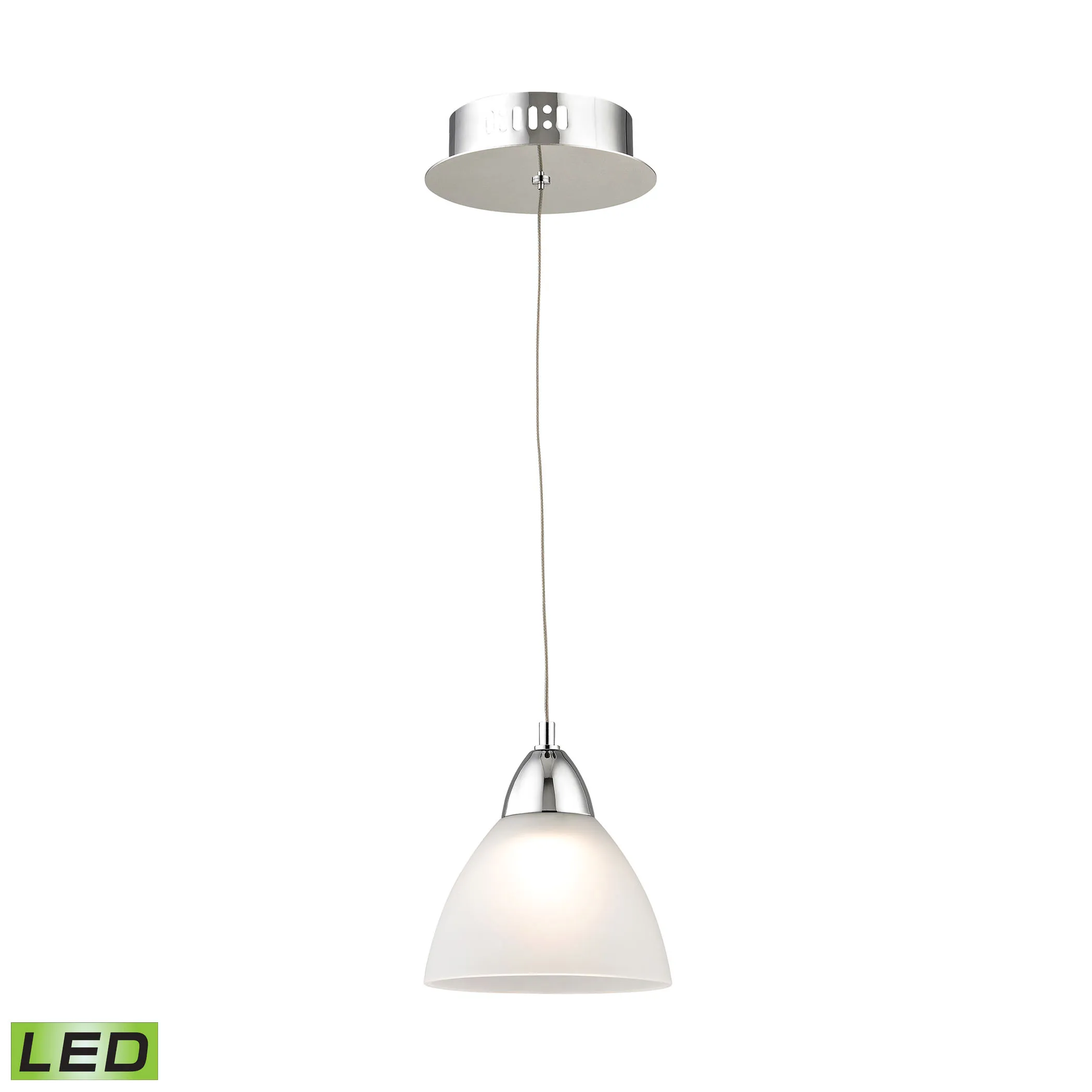 Piatto 6" Wide 1-Light Mini Pendant - Chrome