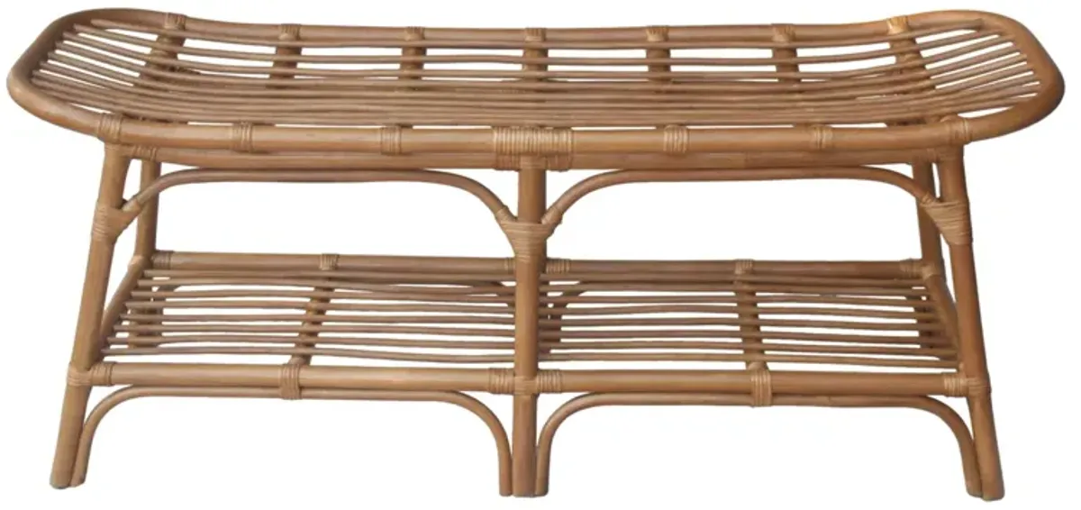 Damara Rattan Bench 