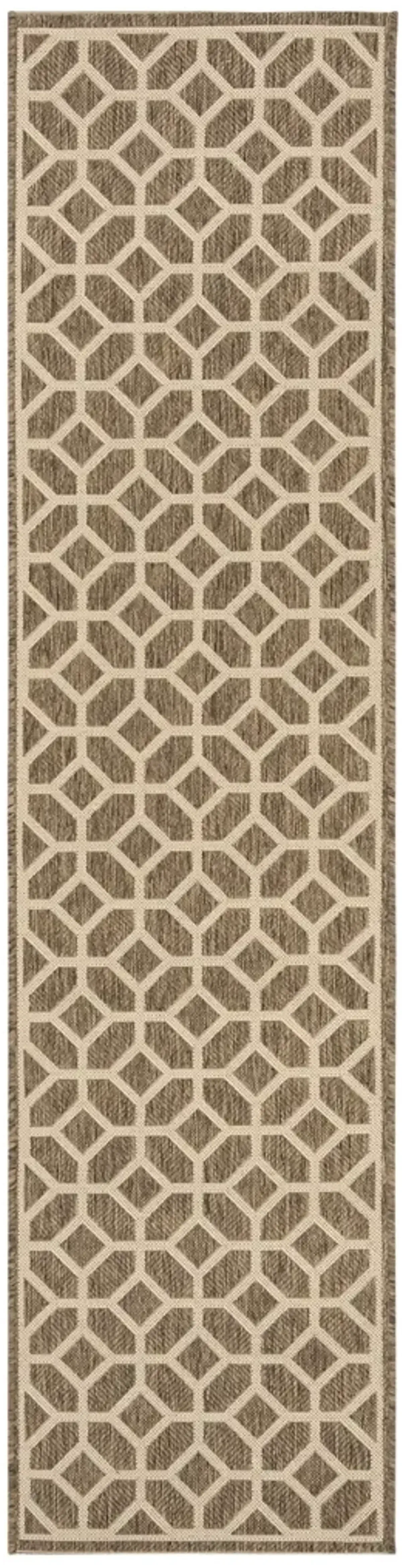 BEACH HOUSE 127 Beige 2'-2' X 6' Runner Rug