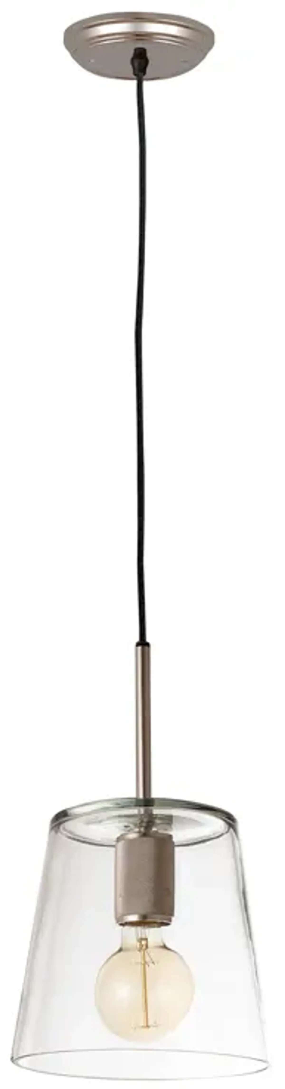 Netta 8" Wide 1-Light Mini Pendant - Satin Nickel