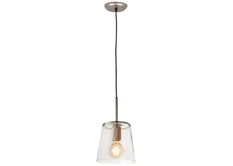 Netta 8" Wide 1-Light Mini Pendant - Satin Nickel