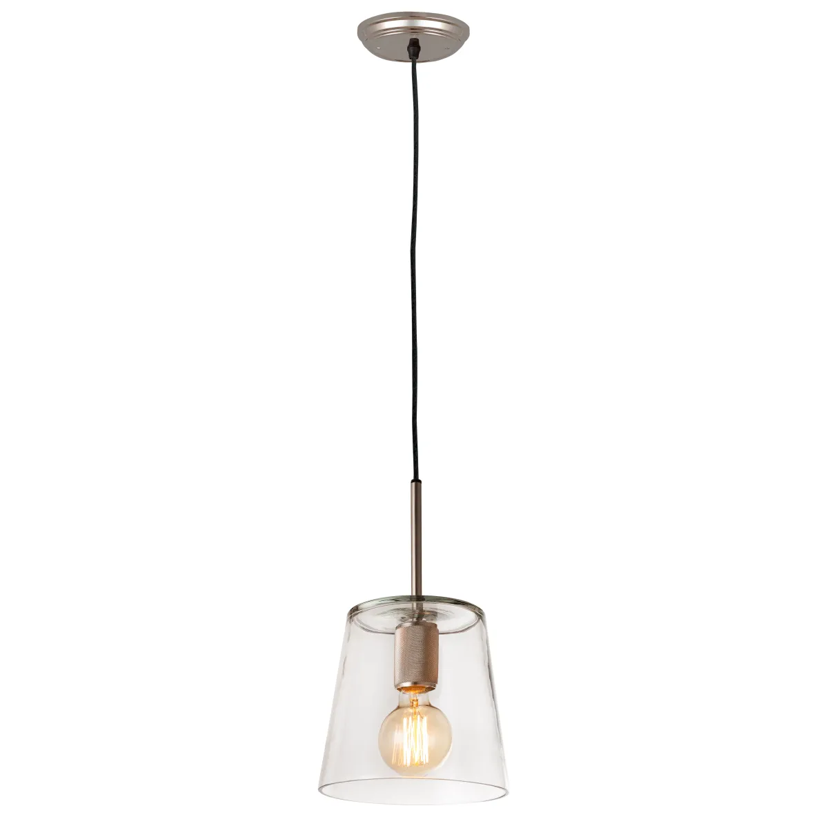 Netta 8" Wide 1-Light Mini Pendant - Satin Nickel