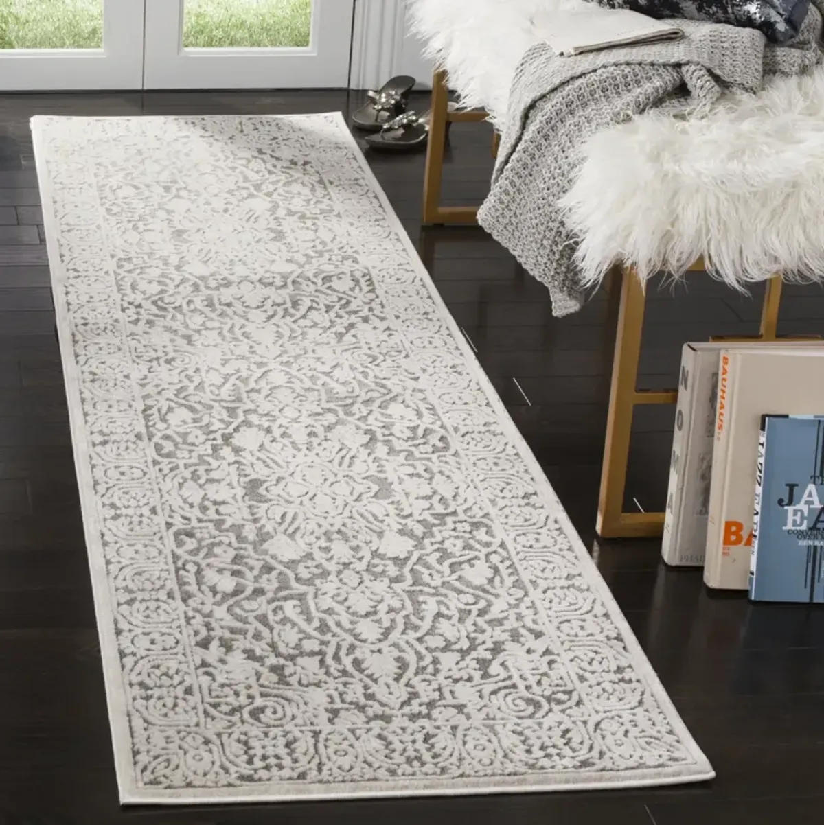 REFLECTION 670 DARK GREY  2'-3' x 16' Runner Rug