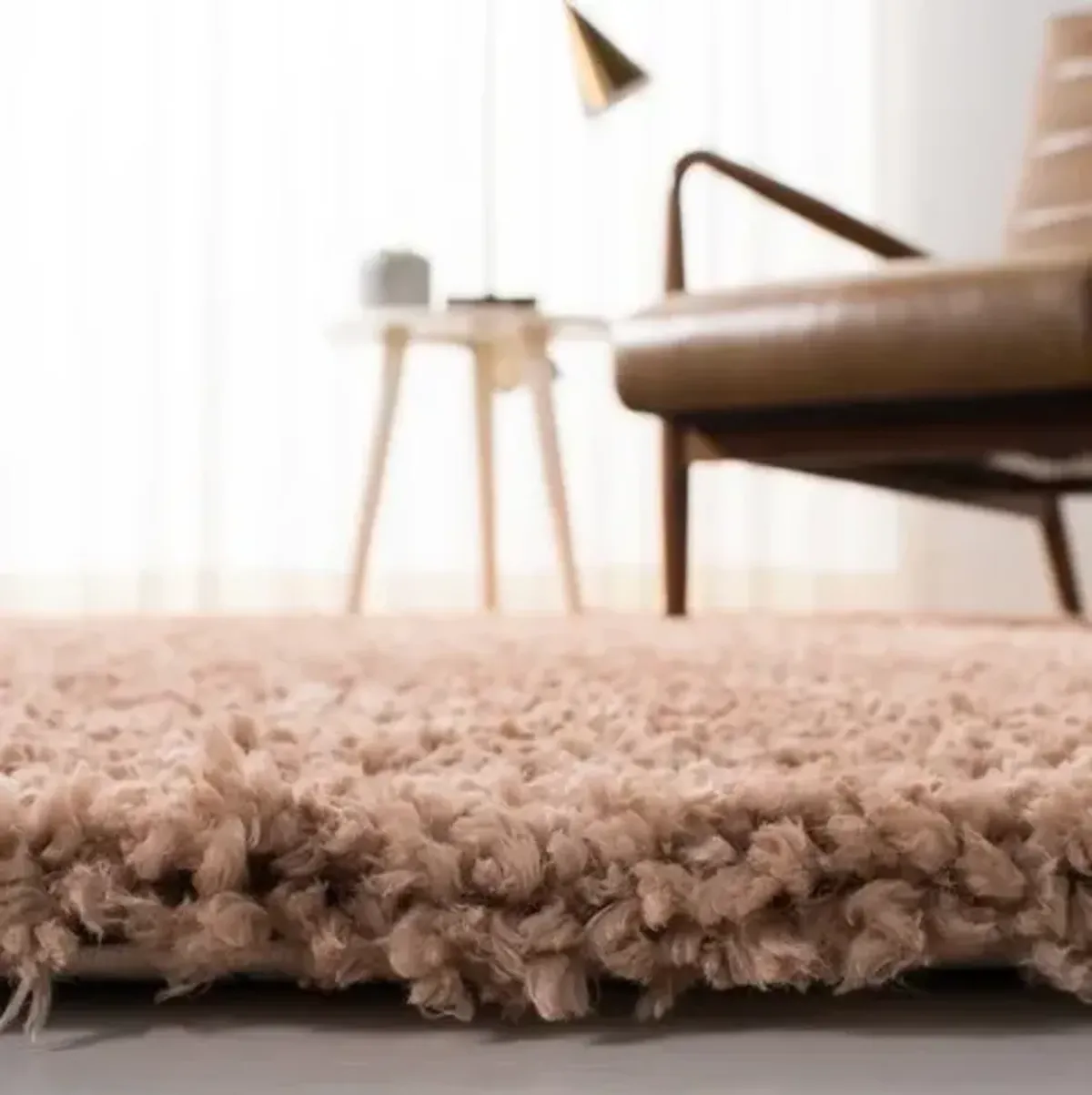 POPCORN SHAG Beige  2' X 3' Accent Rug