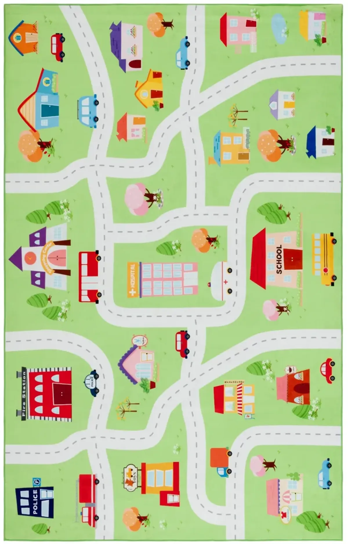 SANTA MONICA KIDS 100 LIGHT GREEN 3' x 5' Small Rectangle Rug