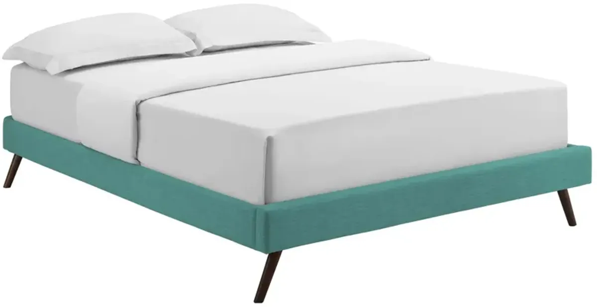 Loryn King Fabric Bed Frame with Round Splayed Legs