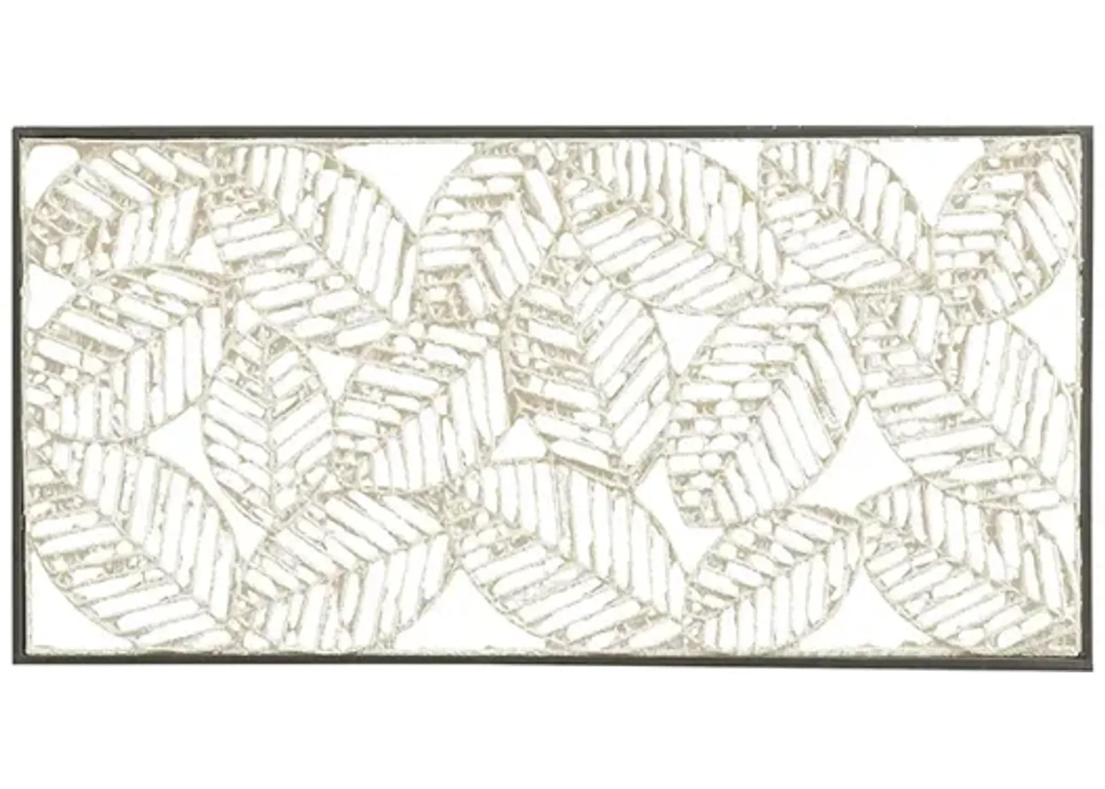 Madison Park Paper Cloaked Leaves Natural Metal Framed Decor Panel