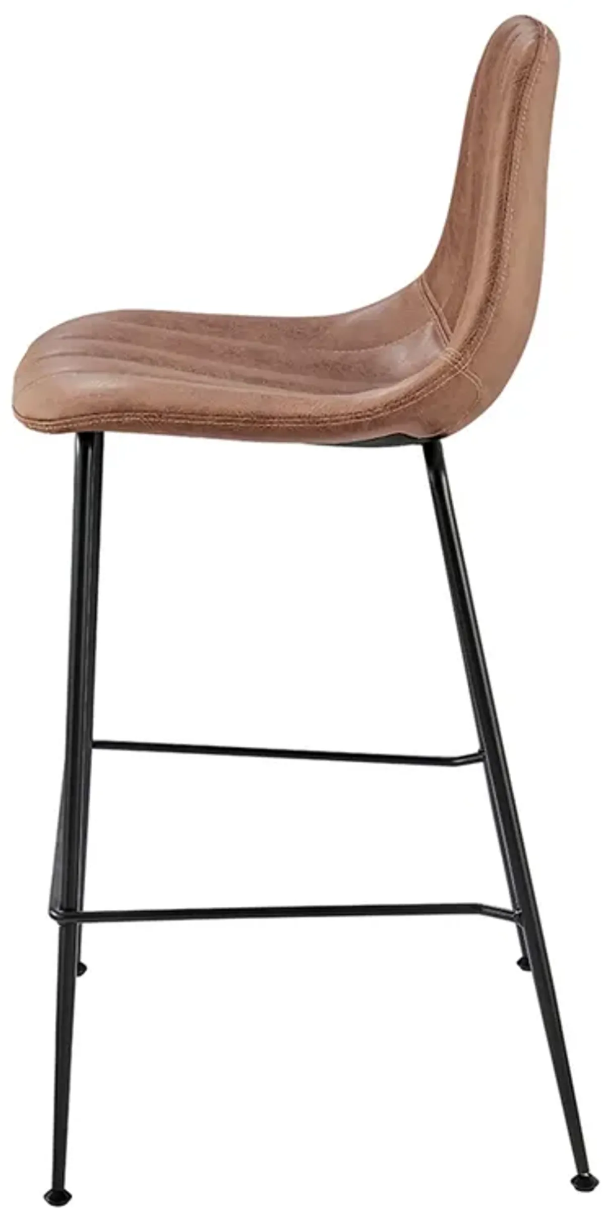 Robert KD PU Counter Stool, Umber Brown 