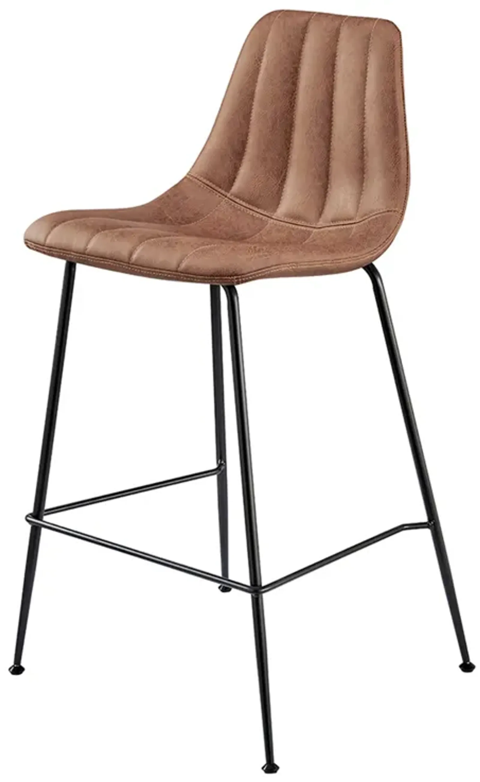 Robert KD PU Counter Stool, Umber Brown 