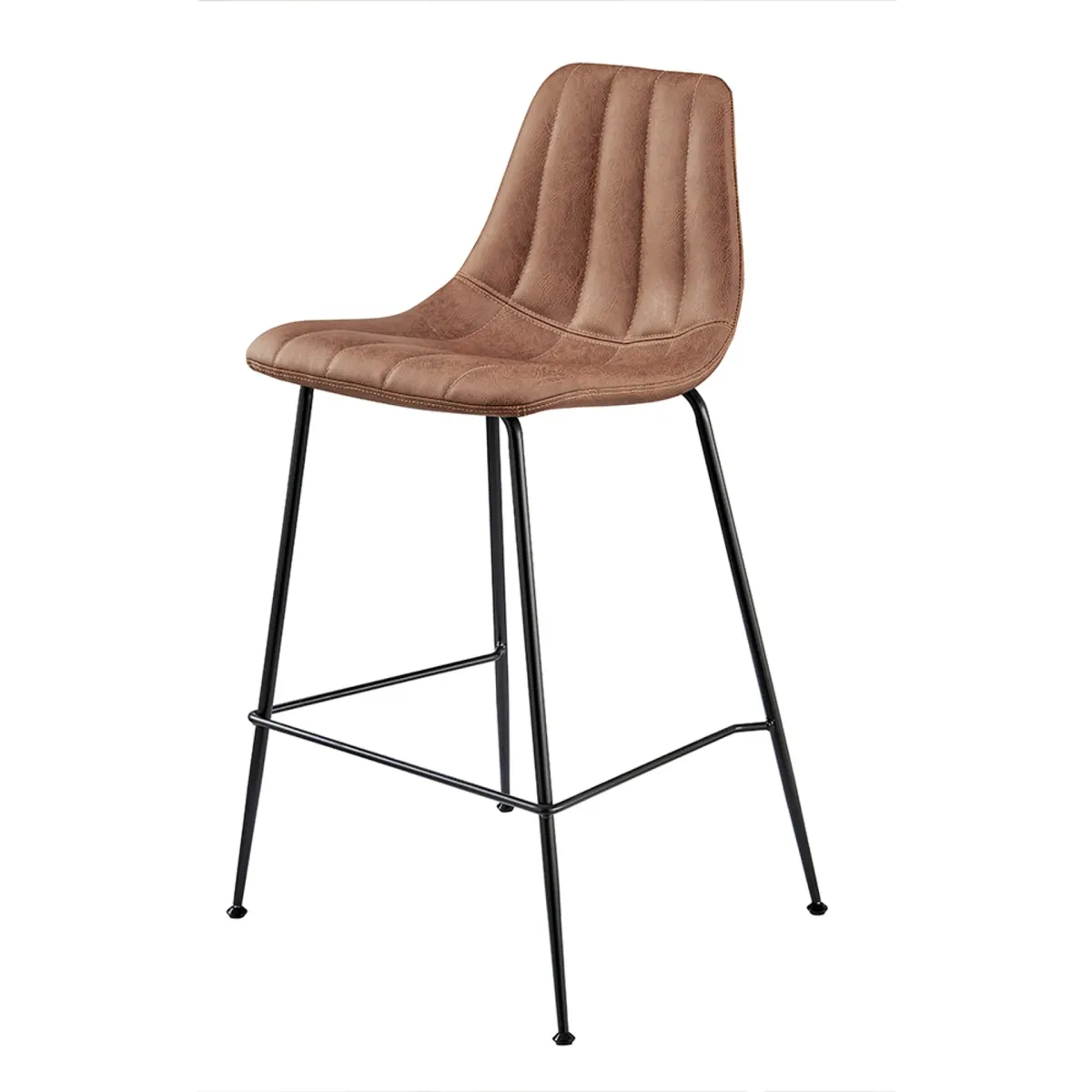 Robert KD PU Counter Stool, Umber Brown 