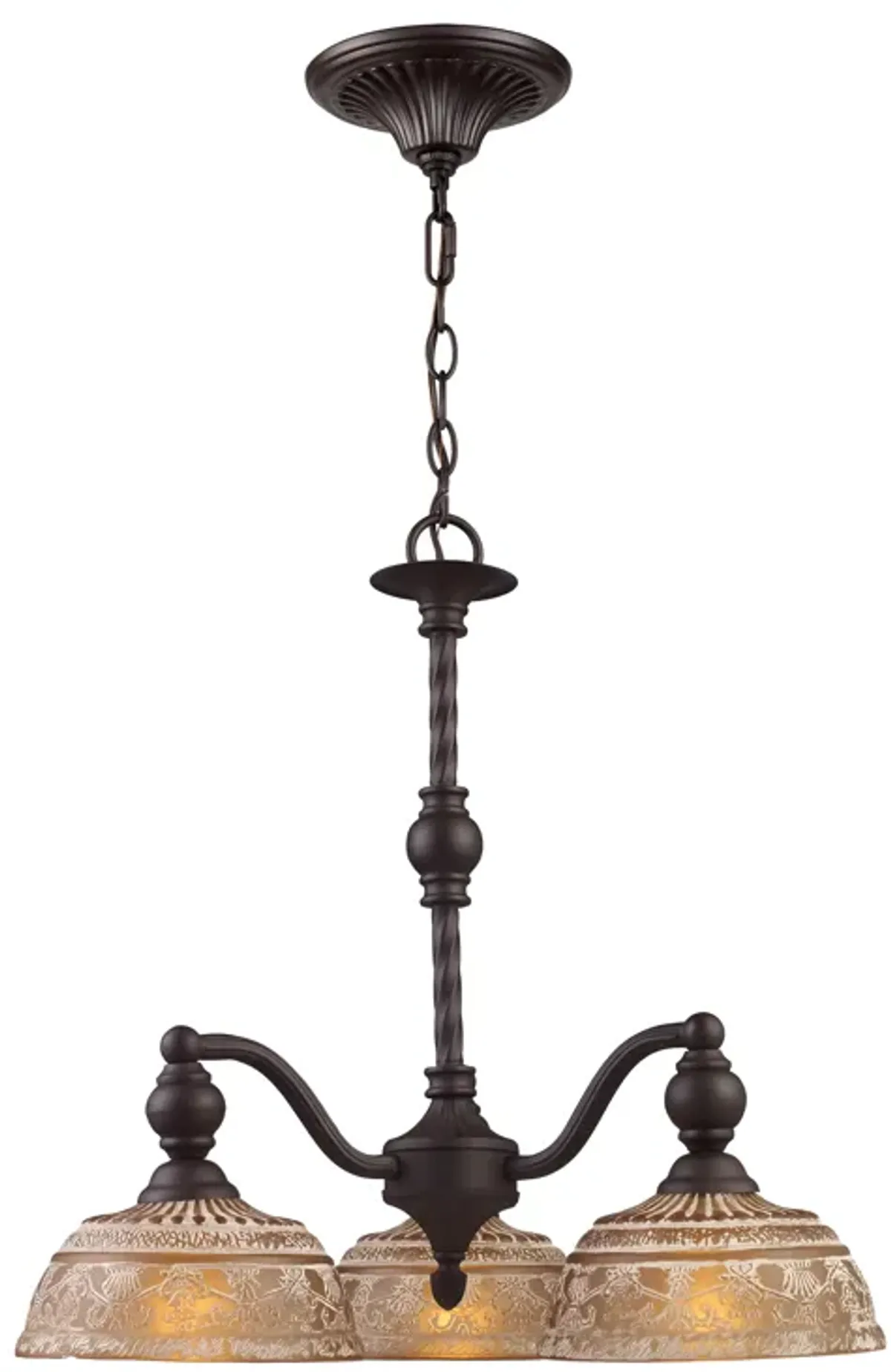Norwich 21" Wide 3-Light Chandelier - Oiled Bronze