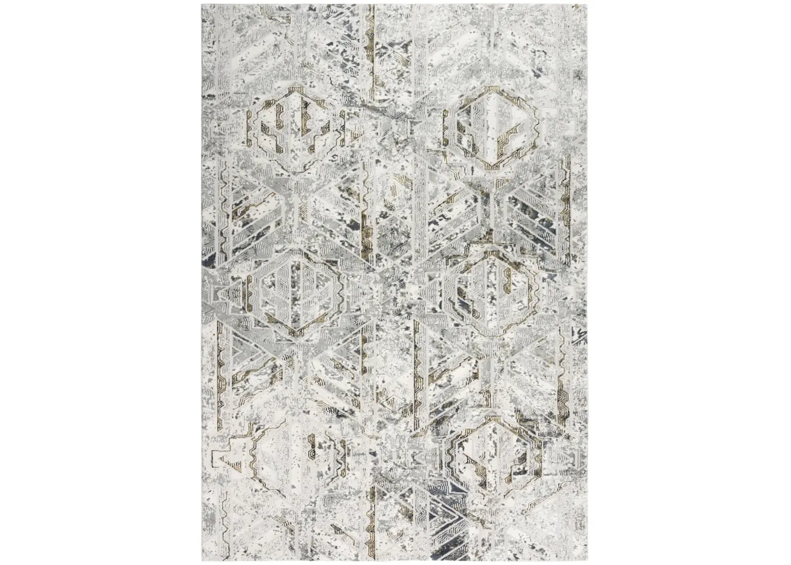 Emerge Stone/Beige  Polyester 7'10" x 9'10" Rectangle Rug