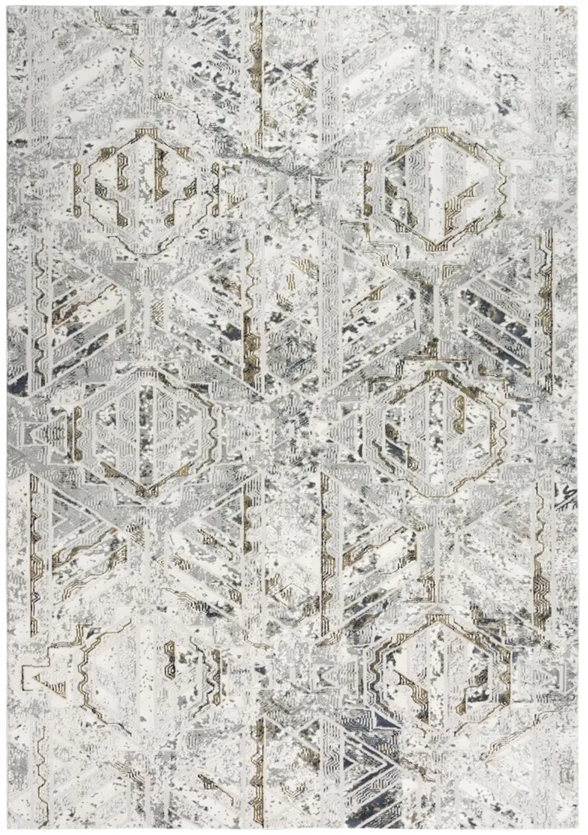 Emerge Stone/Beige  Polyester 7'10" x 9'10" Rectangle Rug