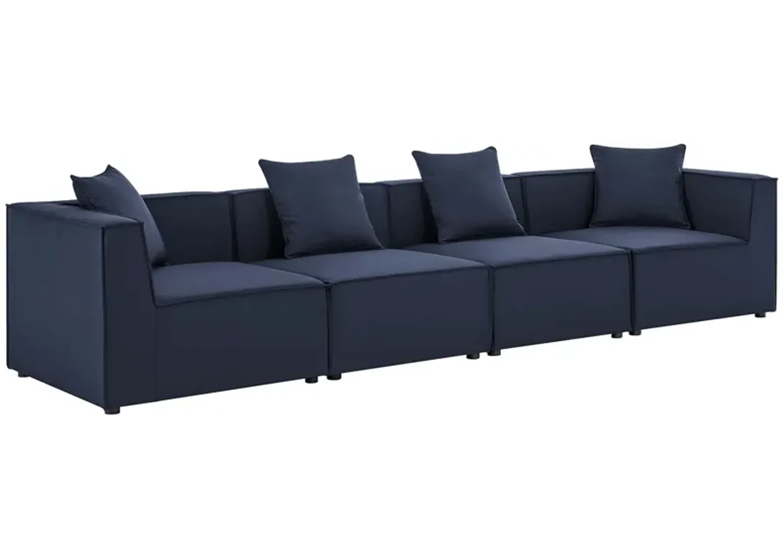 Saybrook Outdoor Patio Upholstered 4-Piece Sectional Sofa