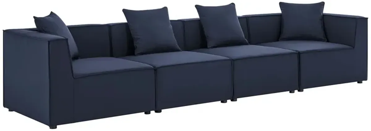 Saybrook Outdoor Patio Upholstered 4-Piece Sectional Sofa