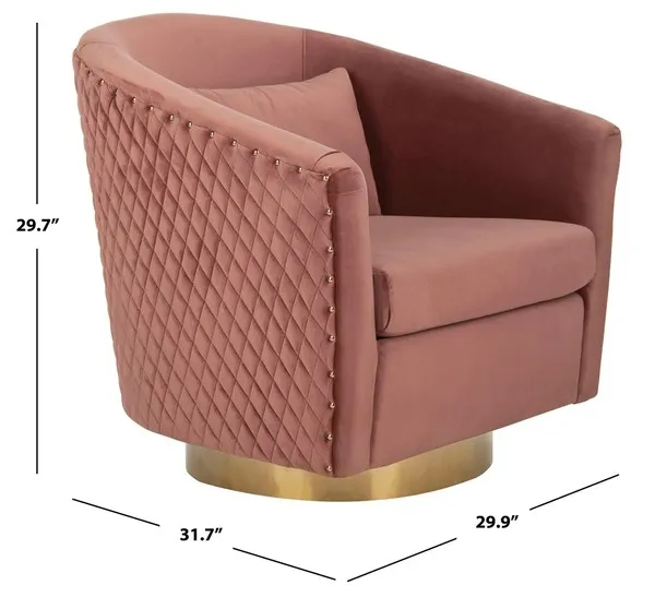 Clara Quilted Swivel Tub Chair