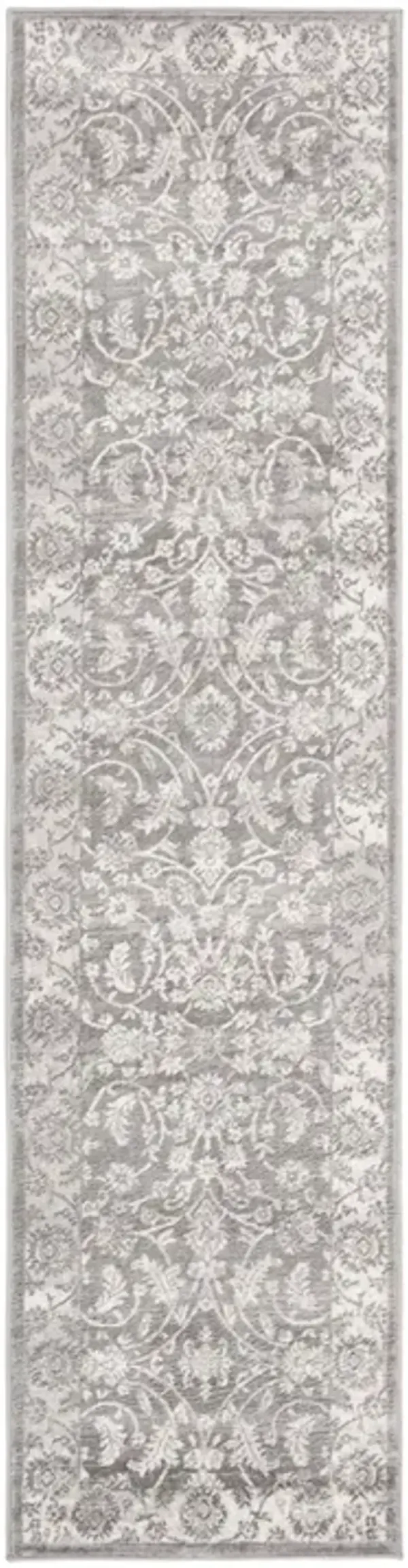 Brentwood 844 Cream / Grey 2' X 14' Runner Powerloomed Rug