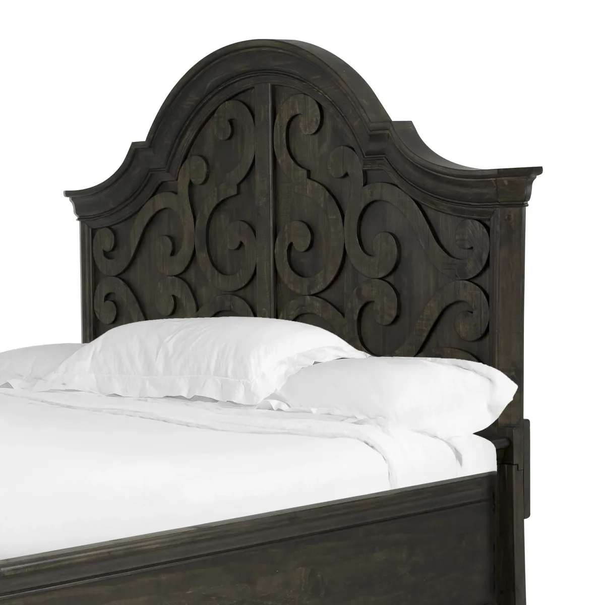 Bellamy King Panel Bed Shaped Headboard