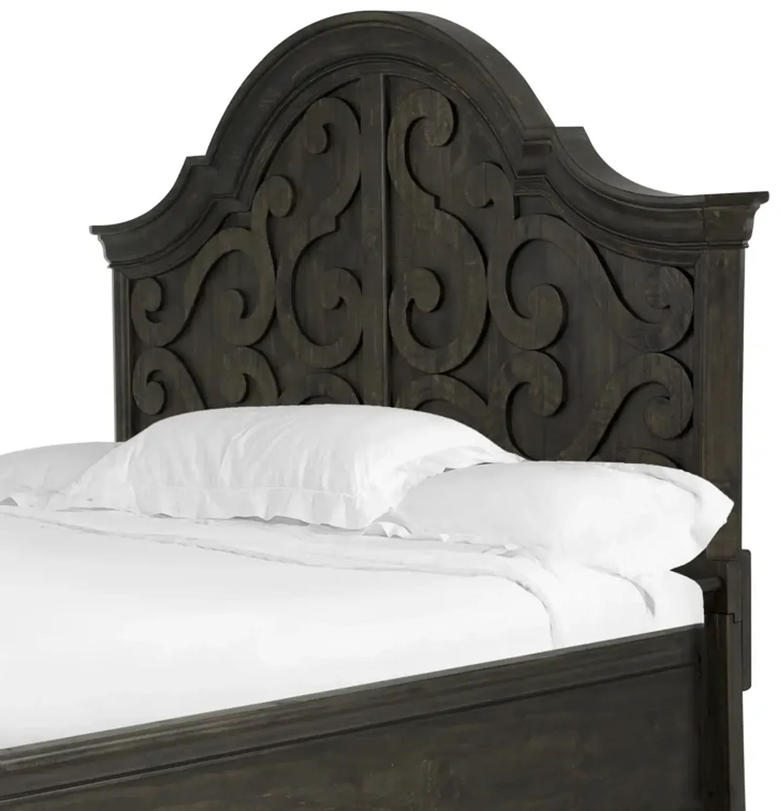 Bellamy King Panel Bed Shaped Headboard