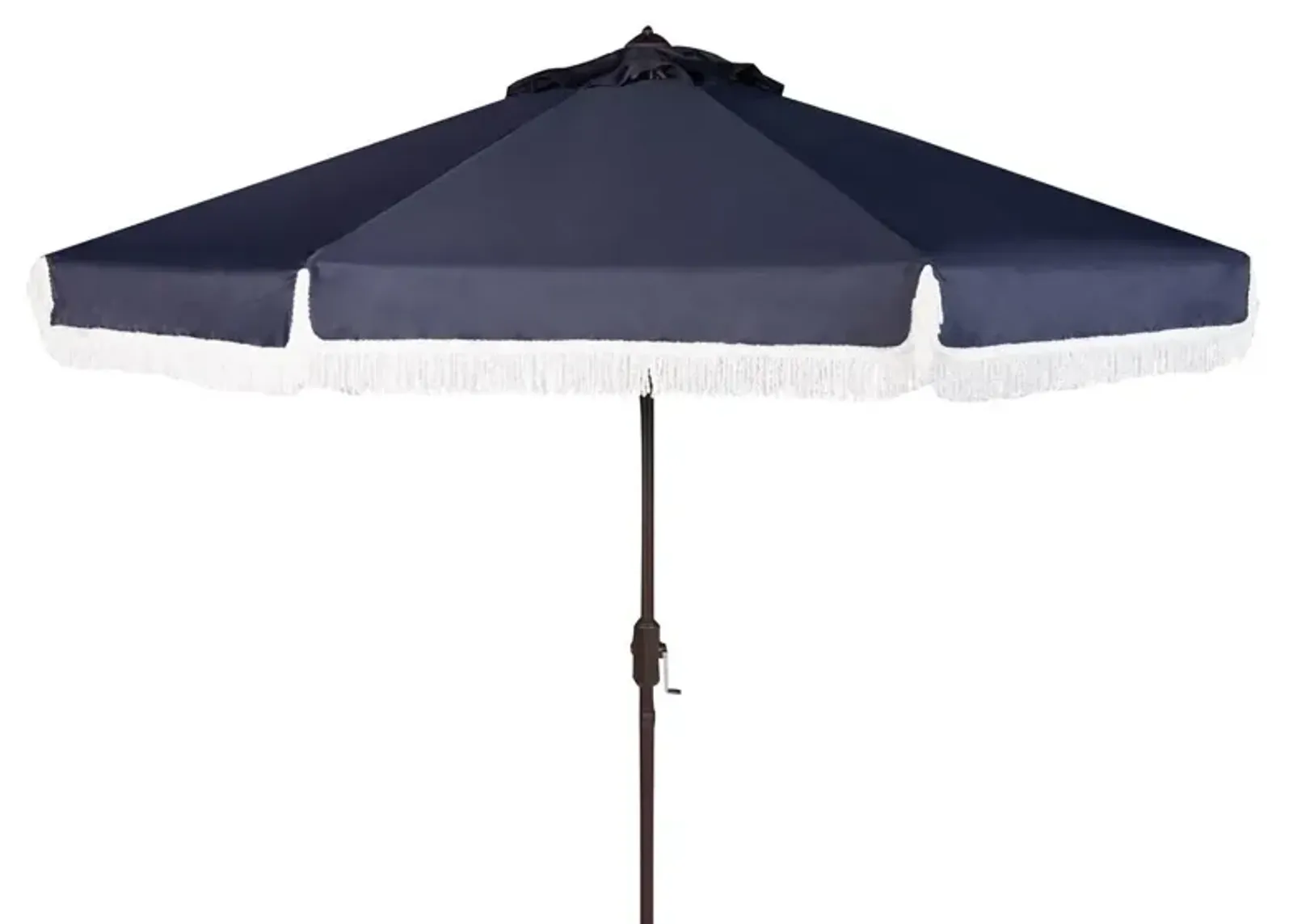 Milan Fringe 9ft Crank Outdoor Push Button Tilt Umbrella