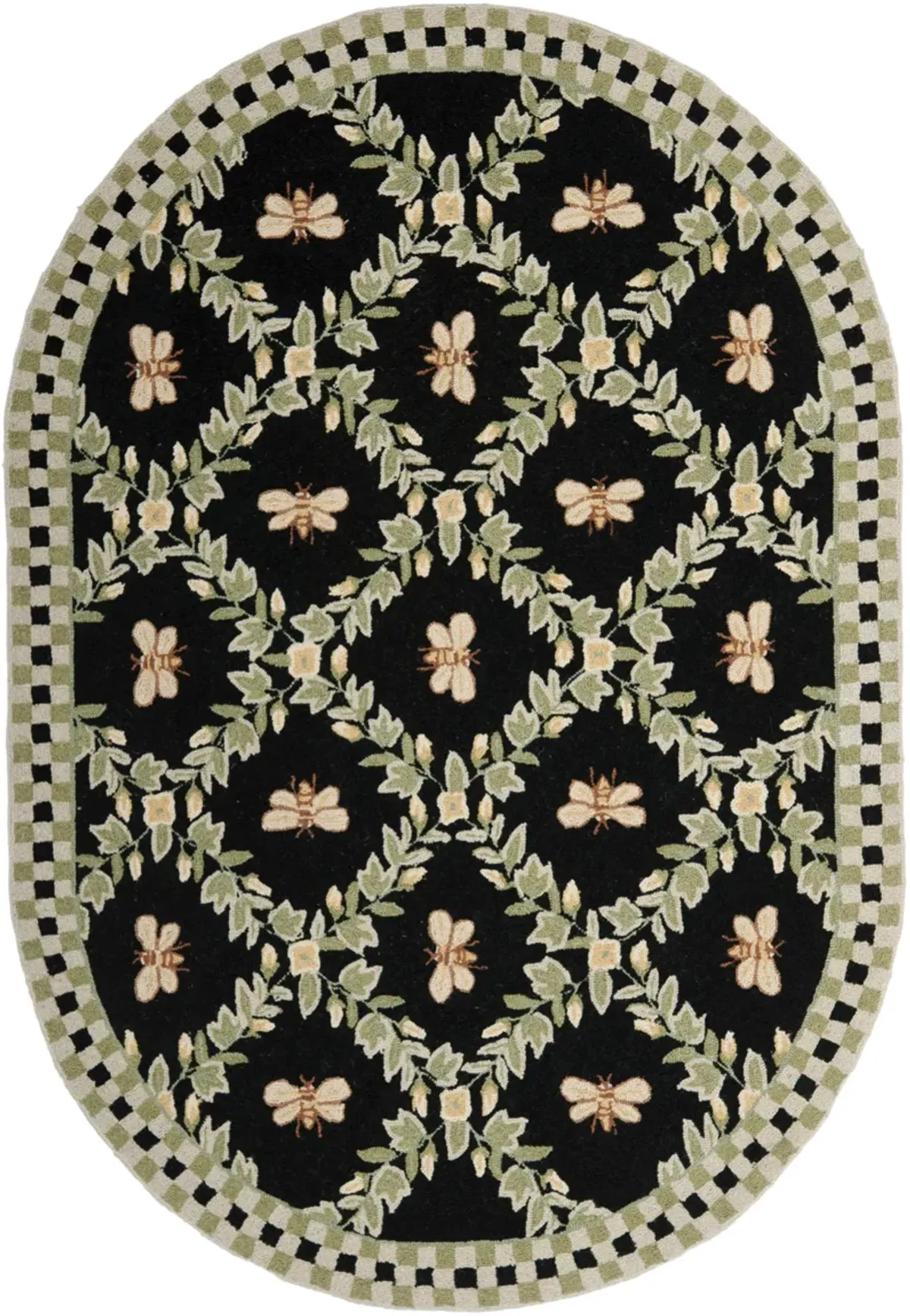 CHELSEA Hand Hooked 6' x 9' Oval area rug