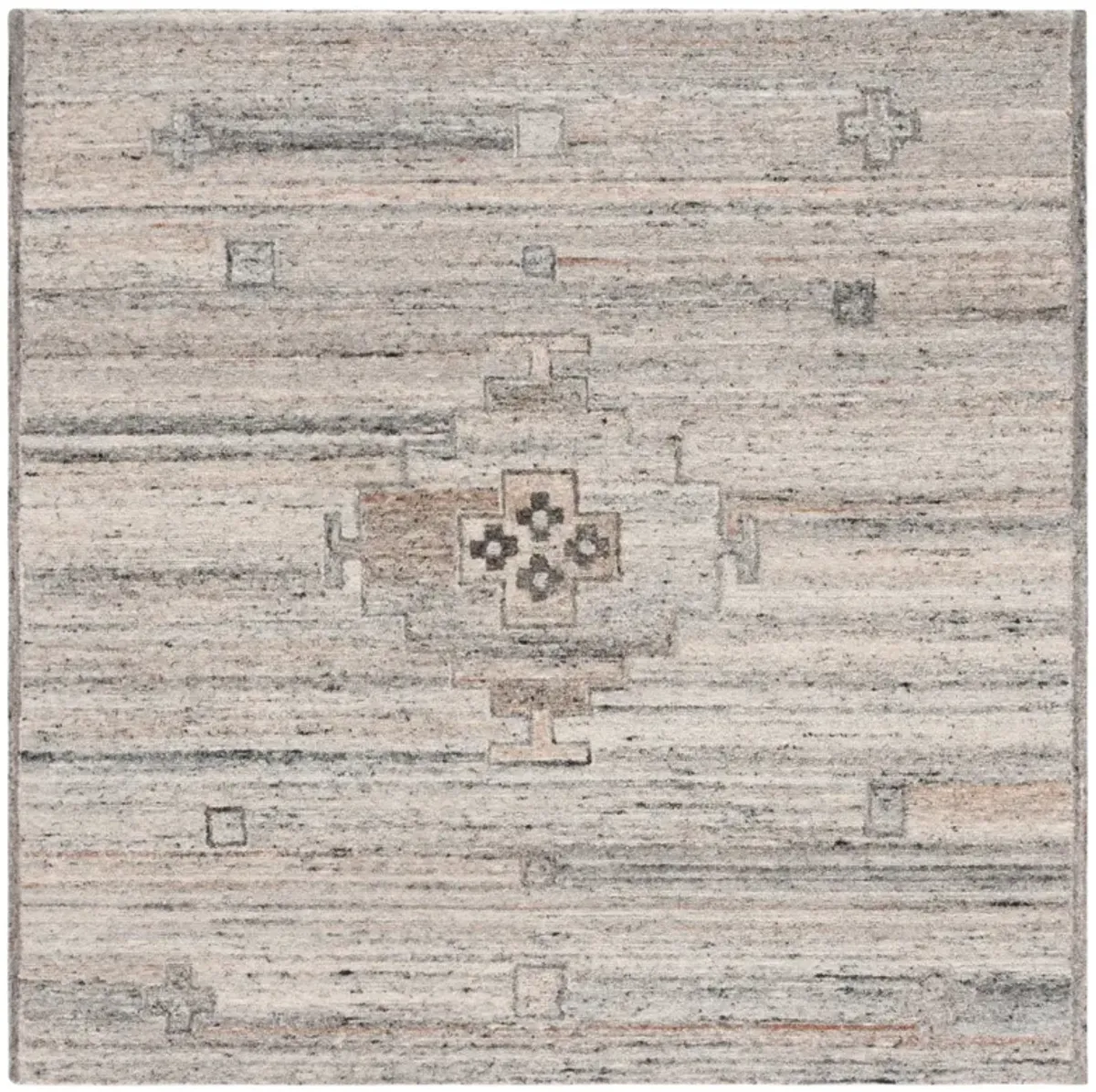 KENYA 131 BROWN  6' x 6' Square Square Rug