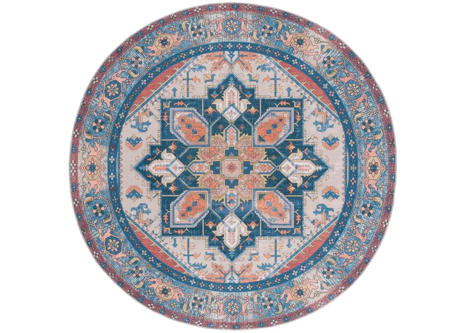 ARIZONA 120 RUST  6' x 6' Round Round Rug